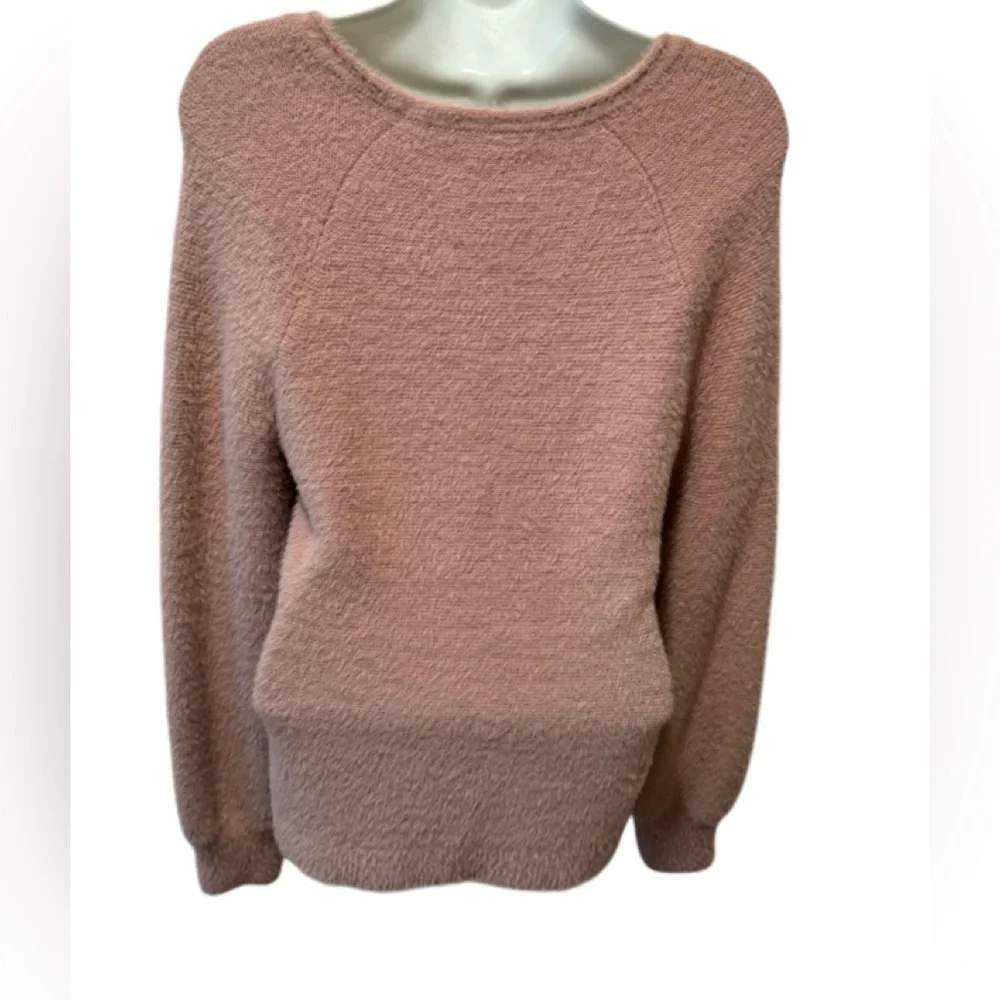 Abercrombie & Fitch Soft Collection Dusty Pink  Balloon Sleeve Cozy Sweater S